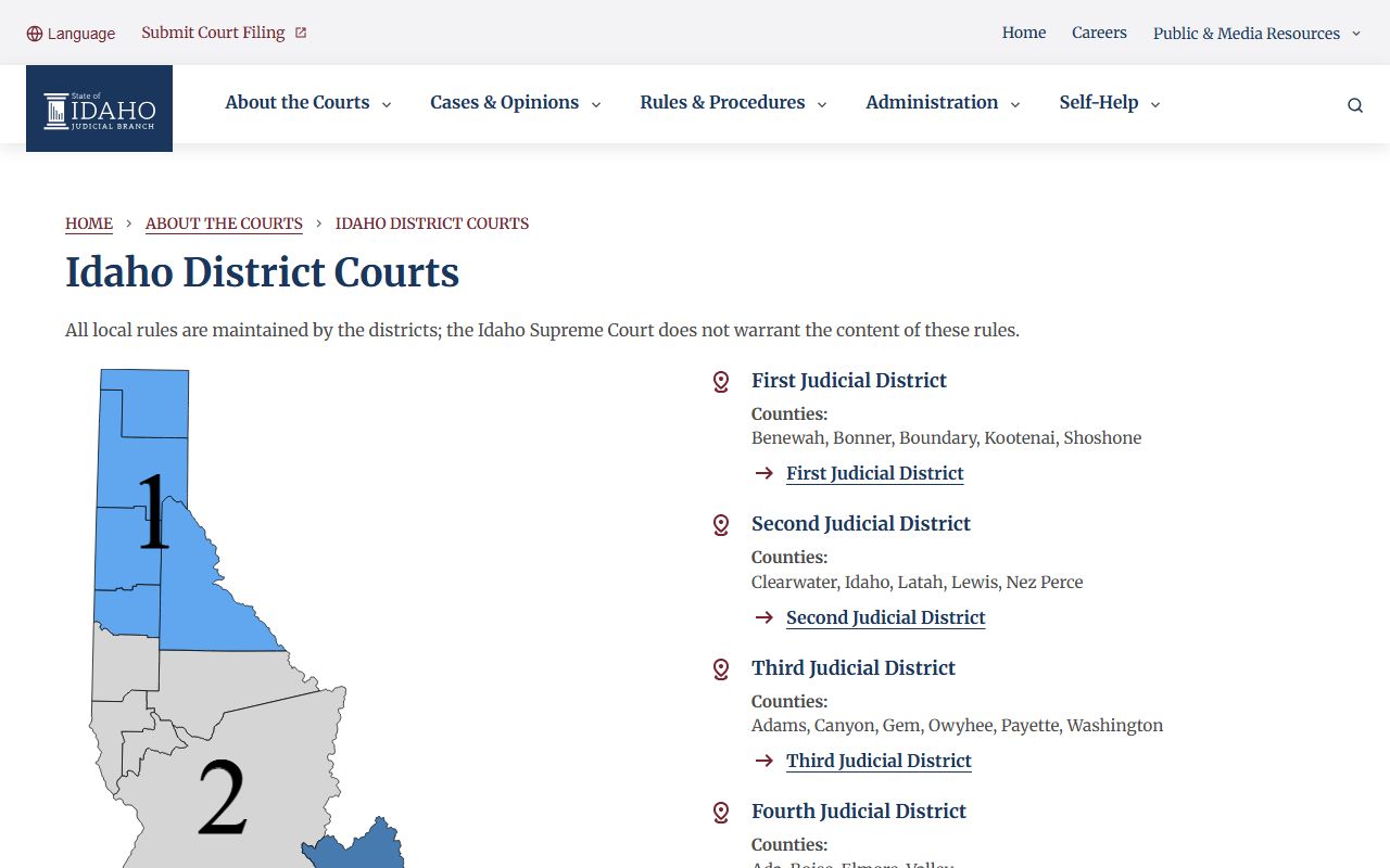 Benewah County court records Idaho District Court source