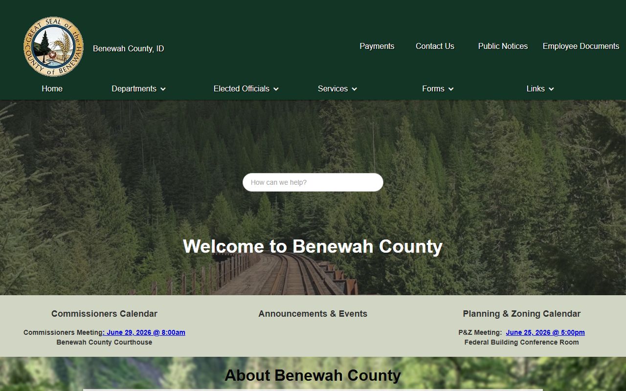 Benewah County court records county homepage and courthouse address
