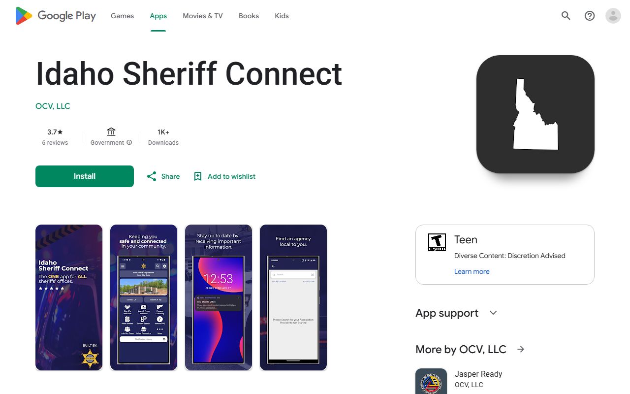 Benewah County inmate records Idaho Sheriff Connect app