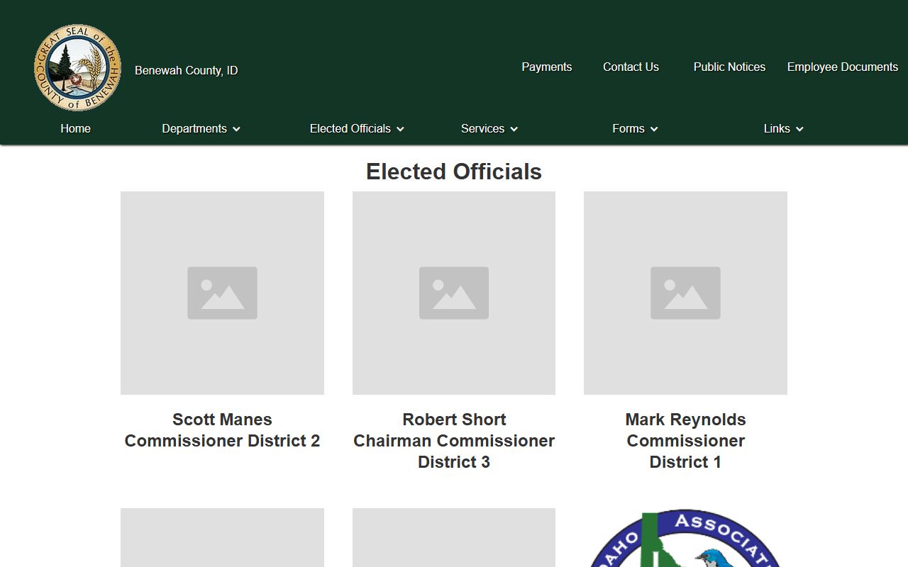 Benewah County warrant records elected officials source